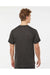 Tultex 207 Mens Poly-Rich Short Sleeve V-Neck T-Shirt Heather Graphite Grey Model Back