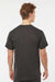 Tultex 207 Mens Poly-Rich Short Sleeve V-Neck T-Shirt Heather Graphite Grey Model Back