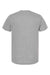Tultex 207 Mens Poly-Rich Short Sleeve V-Neck T-Shirt Heather Grey Flat Back