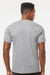Tultex 207 Mens Poly-Rich Short Sleeve V-Neck T-Shirt Heather Grey Model Back