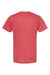 Tultex 207 Mens Poly-Rich Short Sleeve V-Neck T-Shirt Heather Red Flat Back