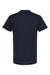 Tultex 207 Mens Poly-Rich Short Sleeve V-Neck T-Shirt Navy Blue Flat Back