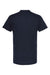 Tultex 207 Mens Poly-Rich Short Sleeve V-Neck T-Shirt Navy Blue Flat Back
