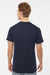 Tultex 207 Mens Poly-Rich Short Sleeve V-Neck T-Shirt Navy Blue Model Back