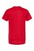 Tultex 207 Mens Poly-Rich Short Sleeve V-Neck T-Shirt Red Flat Back