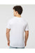 Tultex 207 Mens Poly-Rich Short Sleeve V-Neck T-Shirt White Model Back