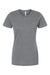 Tultex 542 Womens Premium Short Sleeve Crewneck T-Shirt Heather Grey Flat Front