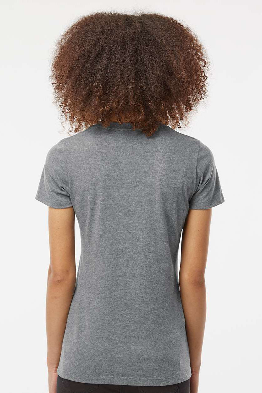 Tultex 542 Womens Premium Short Sleeve Crewneck T-Shirt Heather Grey Model Back