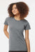 Tultex 542 Womens Premium Short Sleeve Crewneck T-Shirt Heather Grey Model Front
