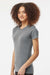 Tultex 542 Womens Premium Short Sleeve Crewneck T-Shirt Heather Grey Model Side
