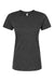 Tultex 542 Womens Premium Short Sleeve Crewneck T-Shirt Heather Black Flat Front