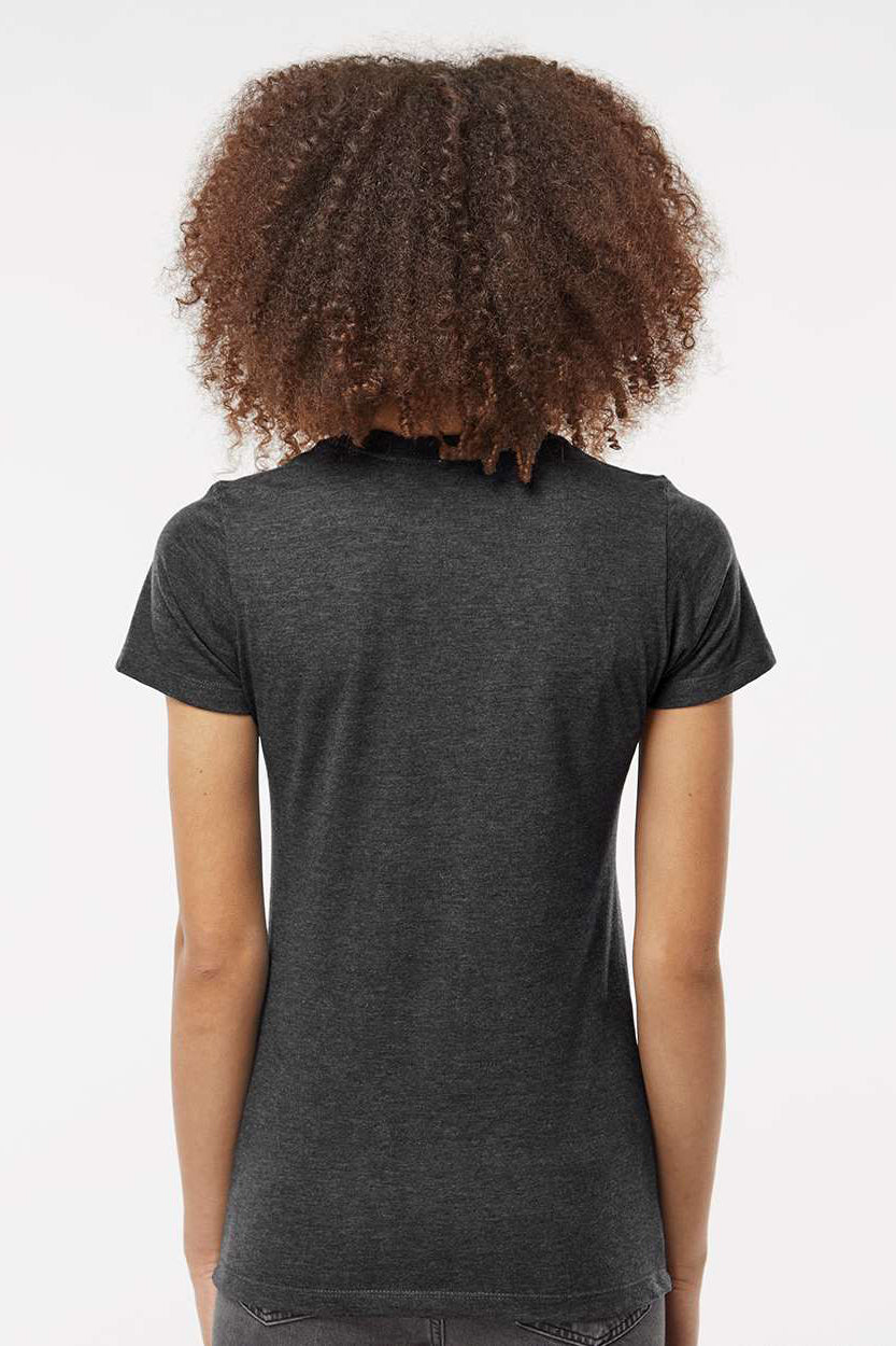 Tultex 542 Womens Premium Short Sleeve Crewneck T-Shirt Heather Black Model Back