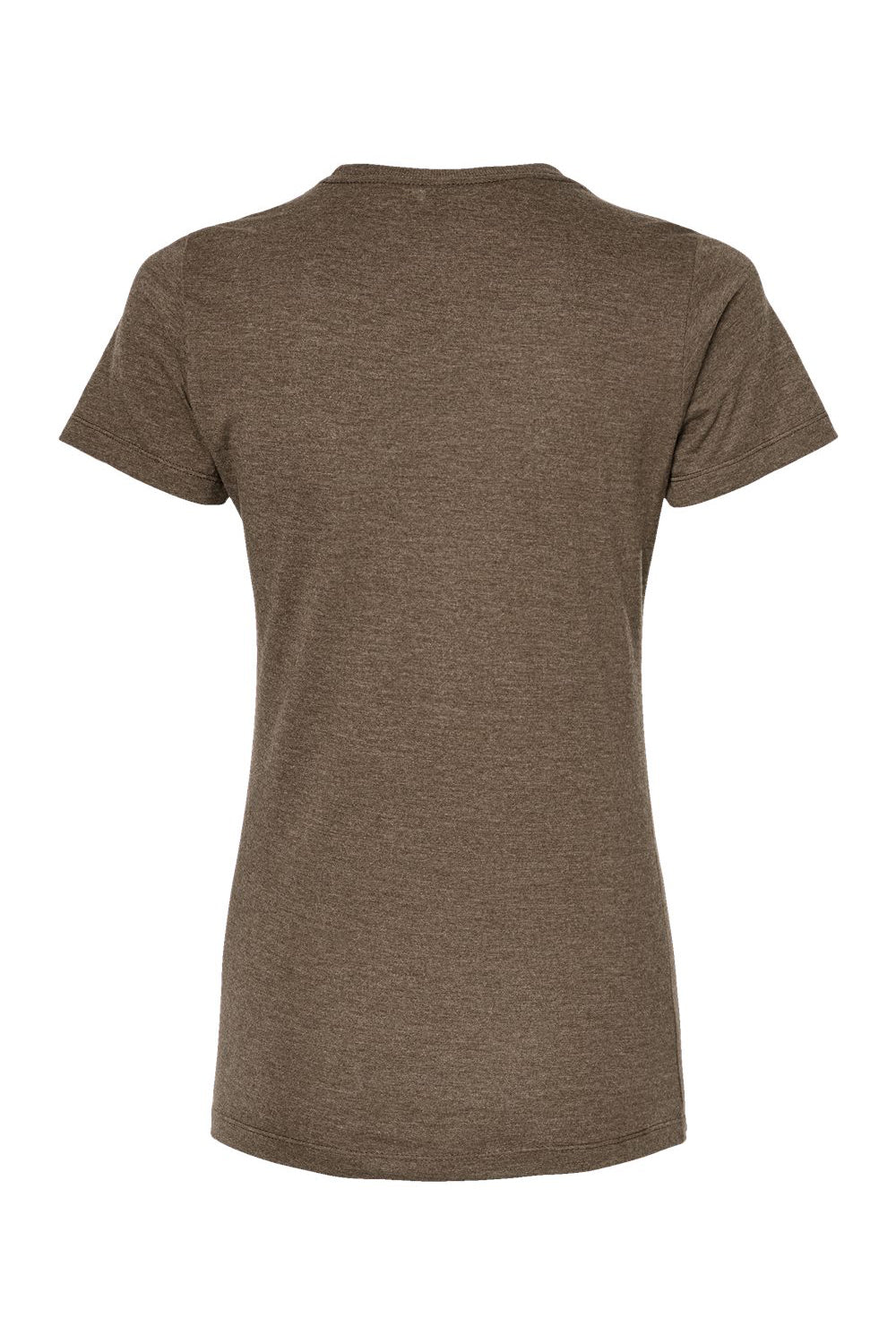 Tultex 542 Womens Premium Short Sleeve Crewneck T-Shirt Heather Brown Flat Back