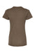 Tultex 542 Womens Premium Short Sleeve Crewneck T-Shirt Heather Brown Flat Back