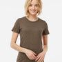 Tultex Womens Premium Short Sleeve Crewneck T-Shirt - Heather Brown - NEW