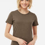 Tultex Womens Premium Short Sleeve Crewneck T-Shirt - Heather Brown - Closeout