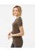 Tultex 542 Womens Premium Short Sleeve Crewneck T-Shirt Heather Brown Model Side