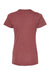 Tultex 542 Womens Premium Short Sleeve Crewneck T-Shirt Heather Burgundy Flat Back