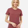 Tultex Womens Premium Short Sleeve Crewneck T-Shirt - Heather Burgundy - NEW