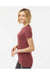 Tultex 542 Womens Premium Short Sleeve Crewneck T-Shirt Heather Burgundy Model Side