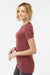Tultex 542 Womens Premium Short Sleeve Crewneck T-Shirt Heather Burgundy Model Side