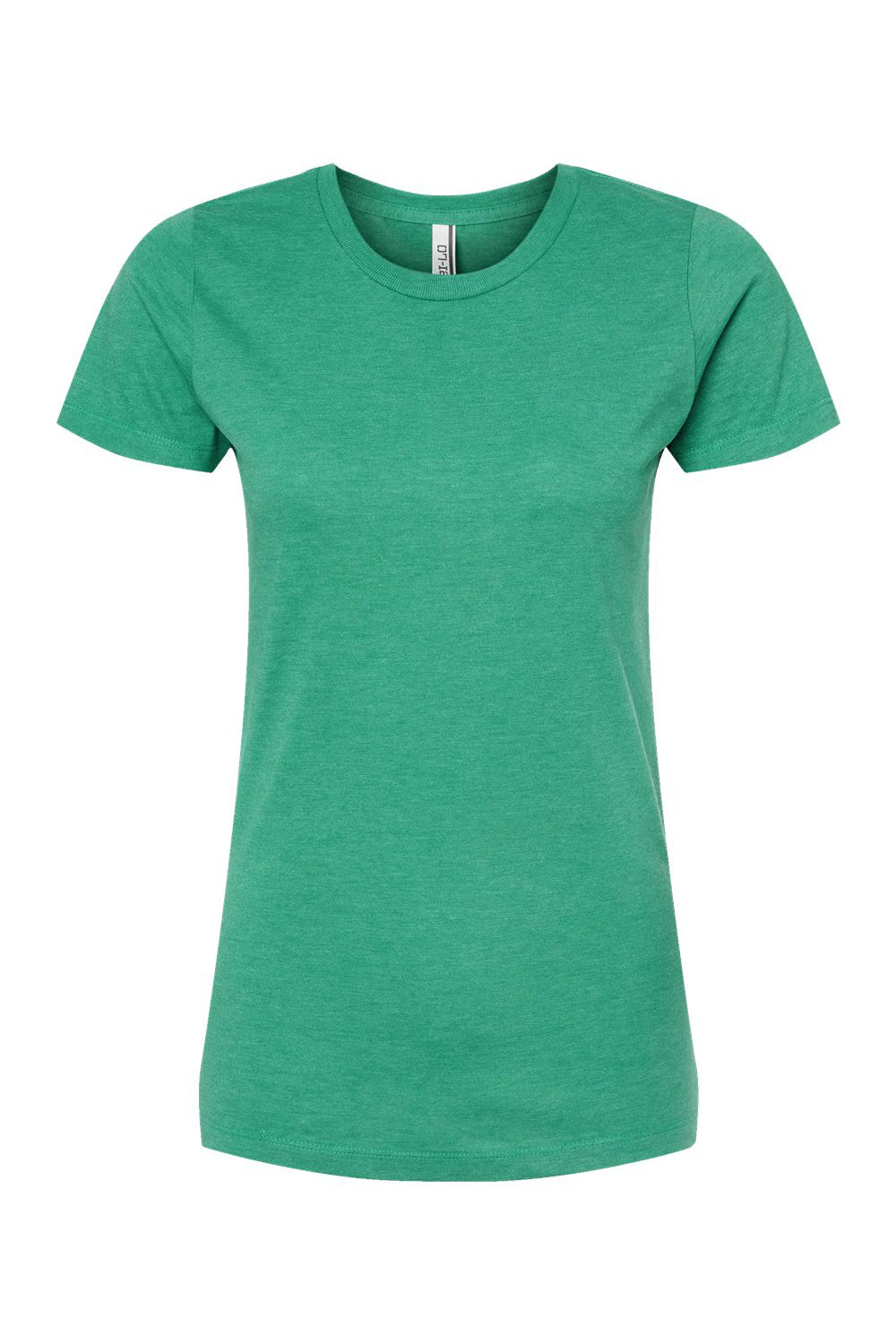 Tultex 542 Womens Premium Short Sleeve Crewneck T-Shirt Heather Kelly Green Flat Front