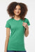 Tultex 542 Womens Premium Short Sleeve Crewneck T-Shirt Heather Kelly Green Model Front