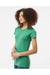 Tultex 542 Womens Premium Short Sleeve Crewneck T-Shirt Heather Kelly Green Model Side
