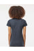 Tultex 542 Womens Premium Short Sleeve Crewneck T-Shirt Heather Navy Blue Model Back
