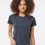 Tultex Womens Premium Short Sleeve Crewneck T-Shirt - Heather Navy Blue - NEW