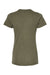 Tultex 542 Womens Premium Short Sleeve Crewneck T-Shirt Heather Olive Green Flat Back
