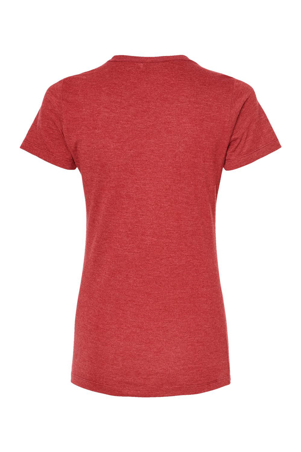 Tultex 542 Womens Premium Short Sleeve Crewneck T-Shirt Heather Red Flat Back