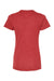 Tultex 542 Womens Premium Short Sleeve Crewneck T-Shirt Heather Red Flat Back