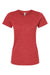 Tultex 542 Womens Premium Short Sleeve Crewneck T-Shirt Heather Red Flat Front