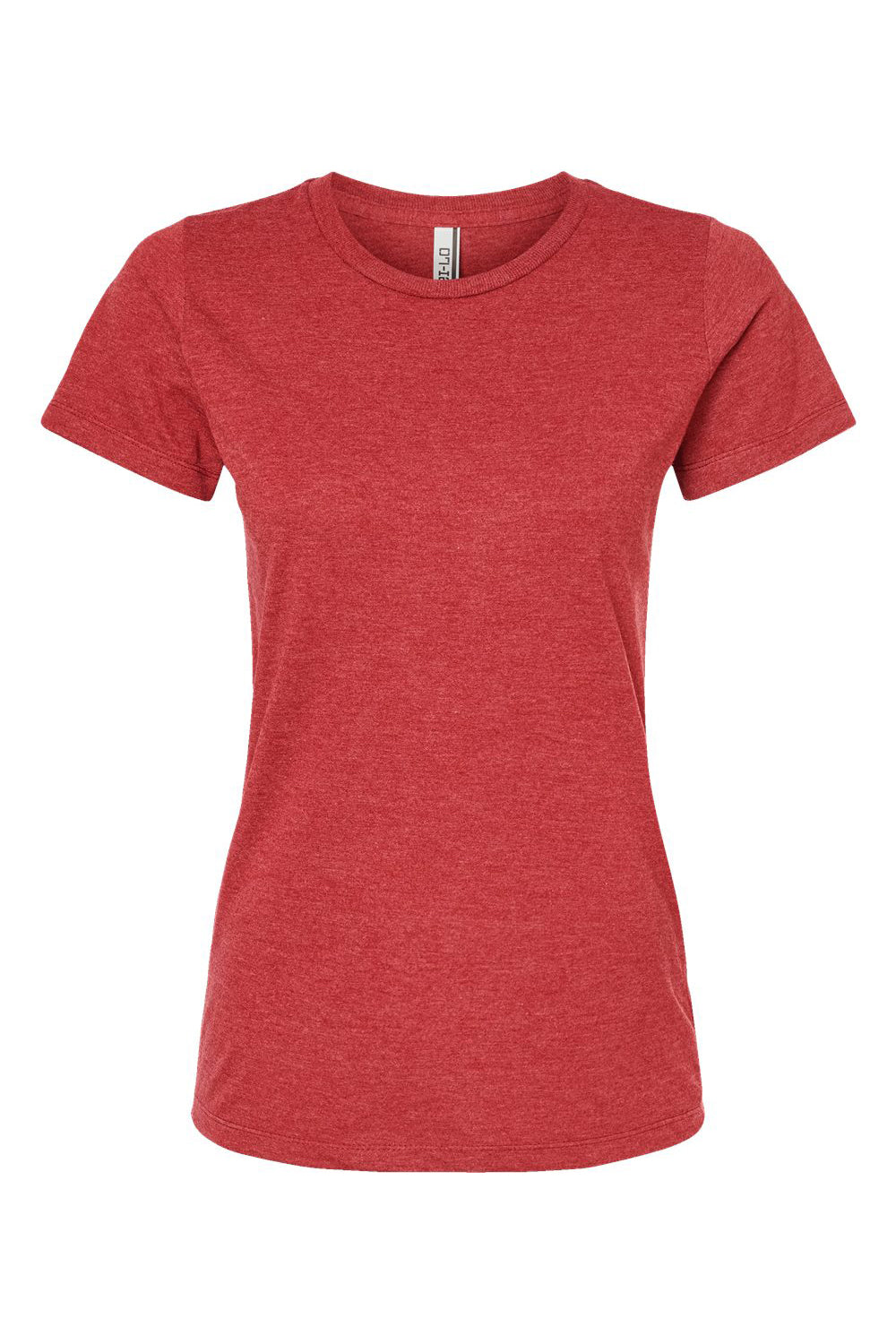 Tultex 542 Womens Premium Short Sleeve Crewneck T-Shirt Heather Red Flat Front