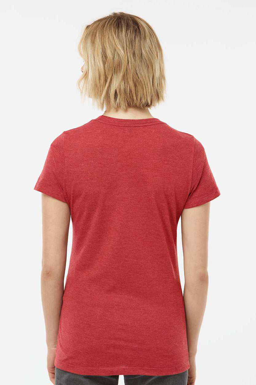 Tultex 542 Womens Premium Short Sleeve Crewneck T-Shirt Heather Red Model Back