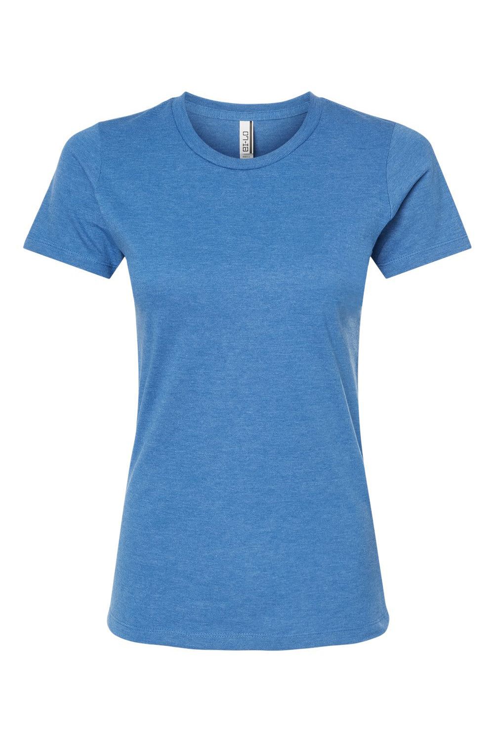 Tultex 542 Womens Premium Short Sleeve Crewneck T-Shirt Heather Royal Blue Flat Front