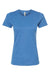 Tultex 542 Womens Premium Short Sleeve Crewneck T-Shirt Heather Royal Blue Flat Front