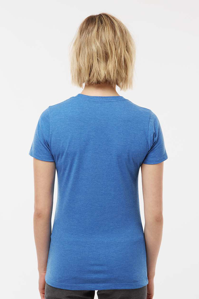 Tultex 542 Womens Premium Short Sleeve Crewneck T-Shirt Heather Royal Blue Model Back