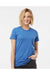 Tultex 542 Womens Premium Short Sleeve Crewneck T-Shirt Heather Royal Blue Model Front