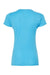 Tultex 213 Womens Fine Jersey Slim Fit Short Sleeve Crewneck T-Shirt Aqua Blue Flat Back