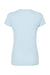Tultex 213 Womens Fine Jersey Slim Fit Short Sleeve Crewneck T-Shirt Baby Blue Flat Back