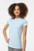 Tultex 213 Womens Fine Jersey Slim Fit Short Sleeve Crewneck T-Shirt Baby Blue Model Side