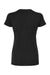 Tultex 213 Womens Fine Jersey Slim Fit Short Sleeve Crewneck T-Shirt Black Flat Back