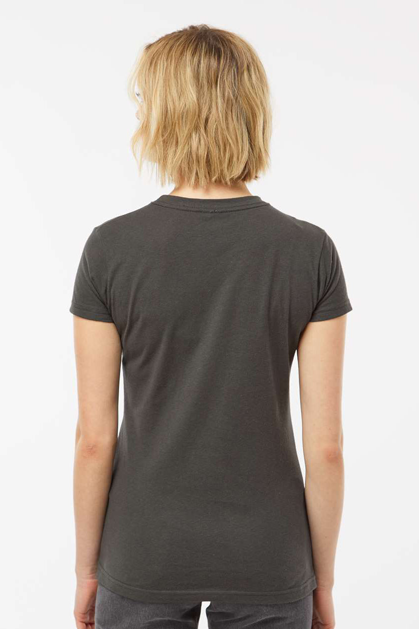 Tultex 213 Womens Fine Jersey Slim Fit Short Sleeve Crewneck T-Shirt Charcoal Grey Model Back