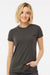 Tultex 213 Womens Fine Jersey Slim Fit Short Sleeve Crewneck T-Shirt Charcoal Grey Model Front