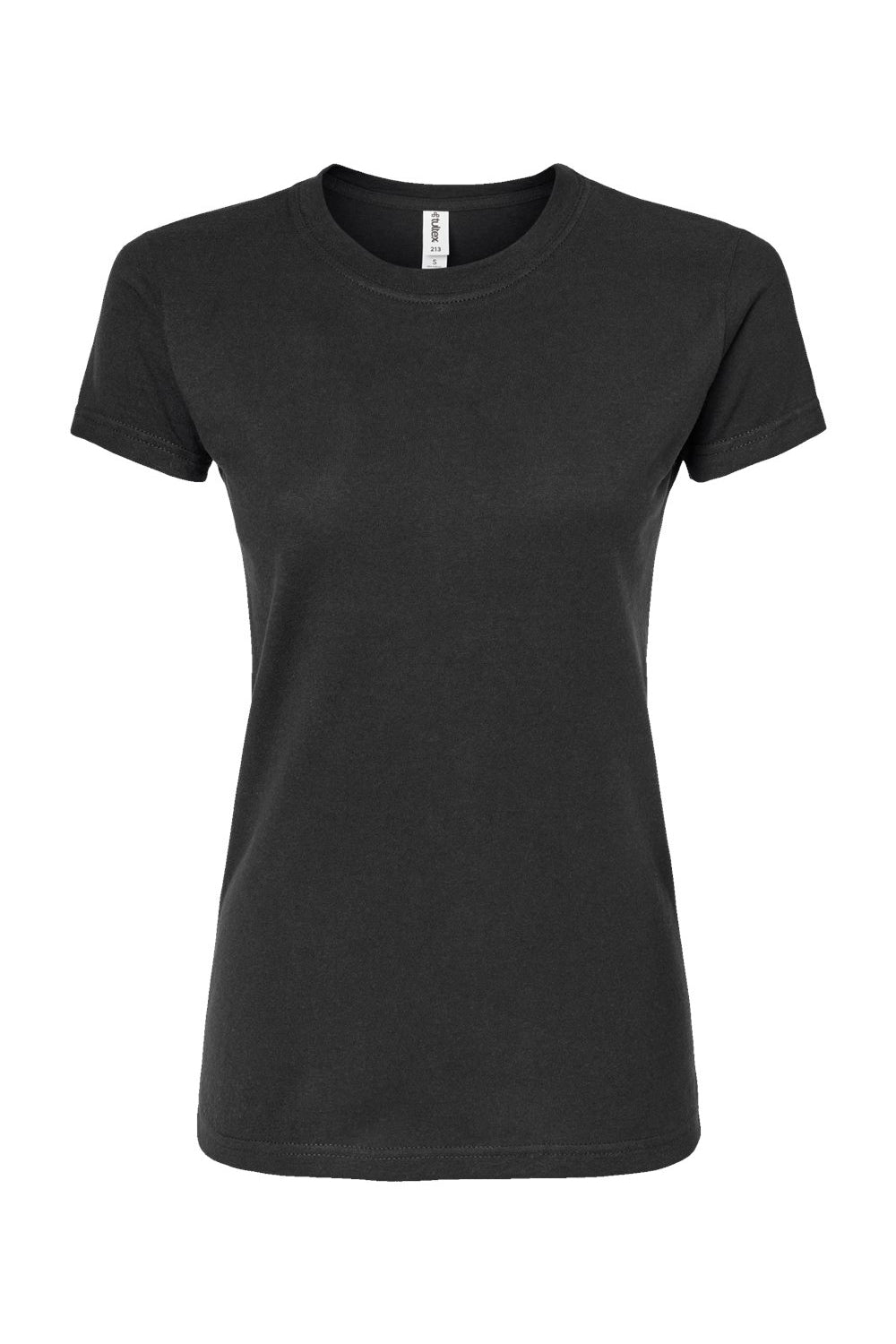 Tultex 213 Womens Fine Jersey Slim Fit Short Sleeve Crewneck T-Shirt Coal Grey Flat Front