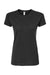 Tultex 213 Womens Fine Jersey Slim Fit Short Sleeve Crewneck T-Shirt Coal Grey Flat Front