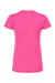 Tultex 213 Womens Fine Jersey Slim Fit Short Sleeve Crewneck T-Shirt Fuchsia Pink Flat Back