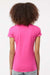 Tultex 213 Womens Fine Jersey Slim Fit Short Sleeve Crewneck T-Shirt Fuchsia Pink Model Back